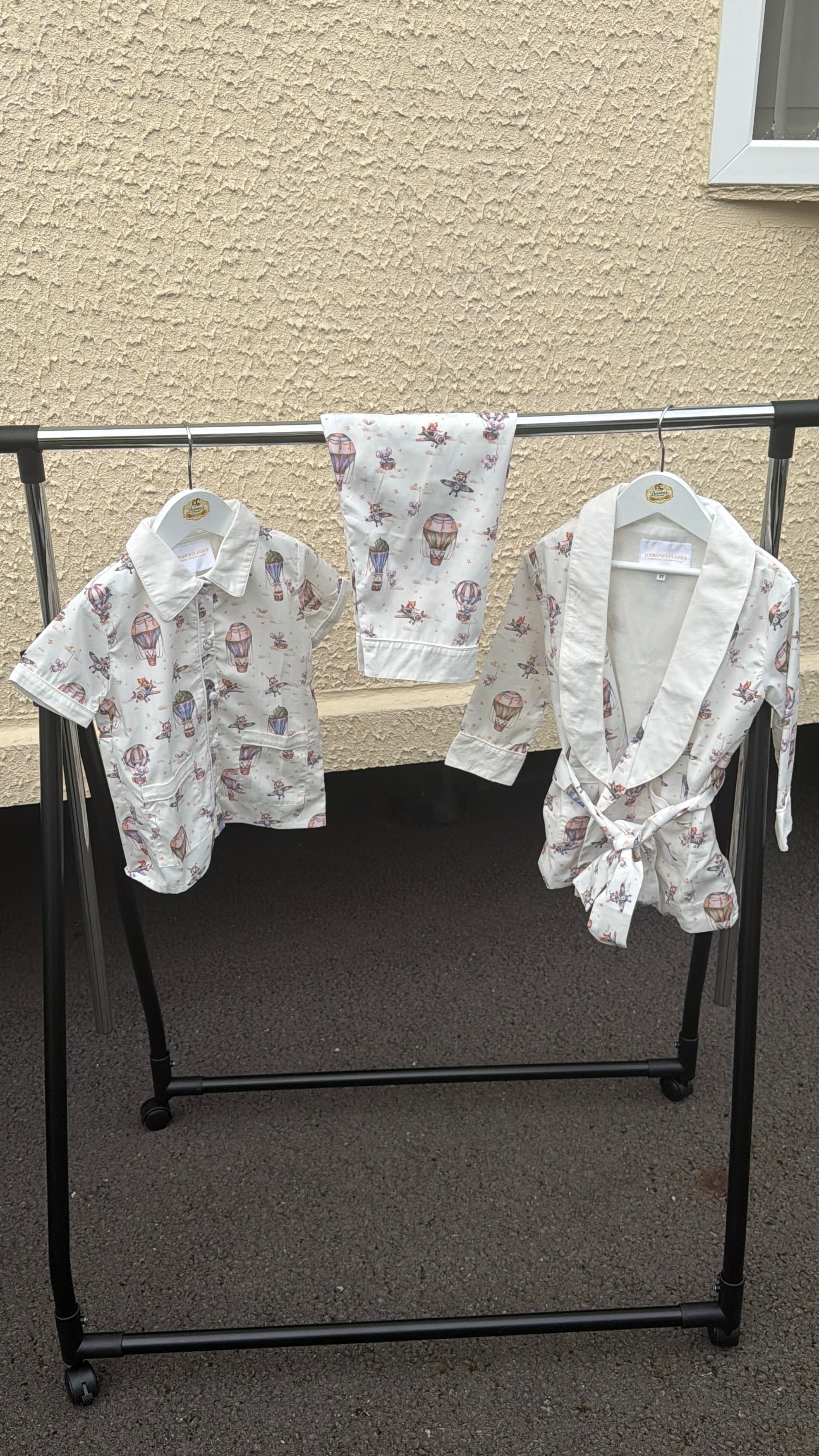 Boys mouse and hot air balloon pyjamas