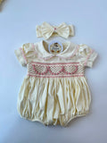 Cream Garland Romper