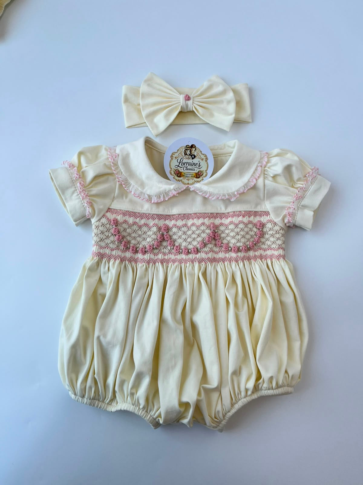 Cream Garland Romper