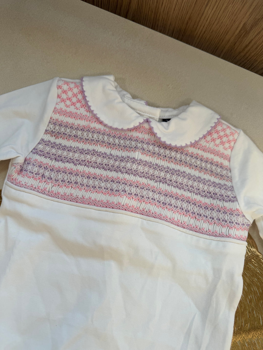 Girls smocked Babygrow