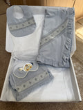 Grey smocked Babygrow set