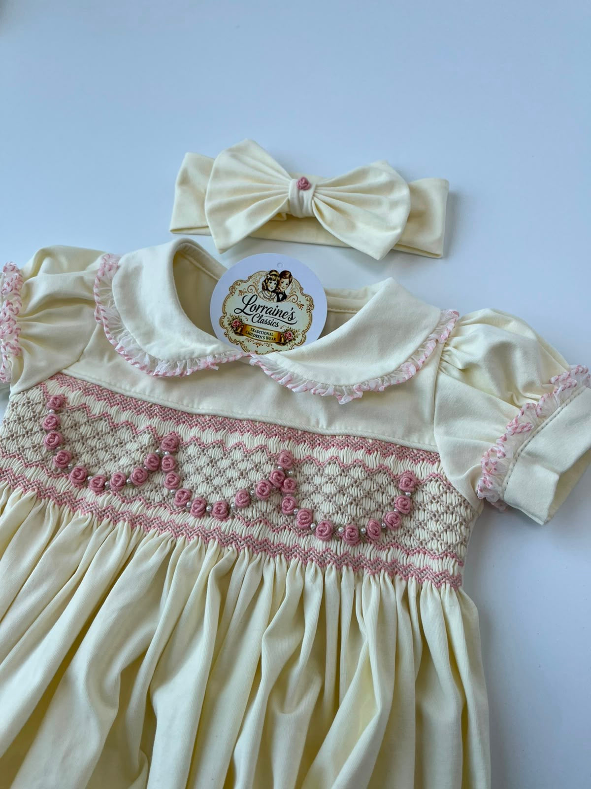 Cream Garland Romper