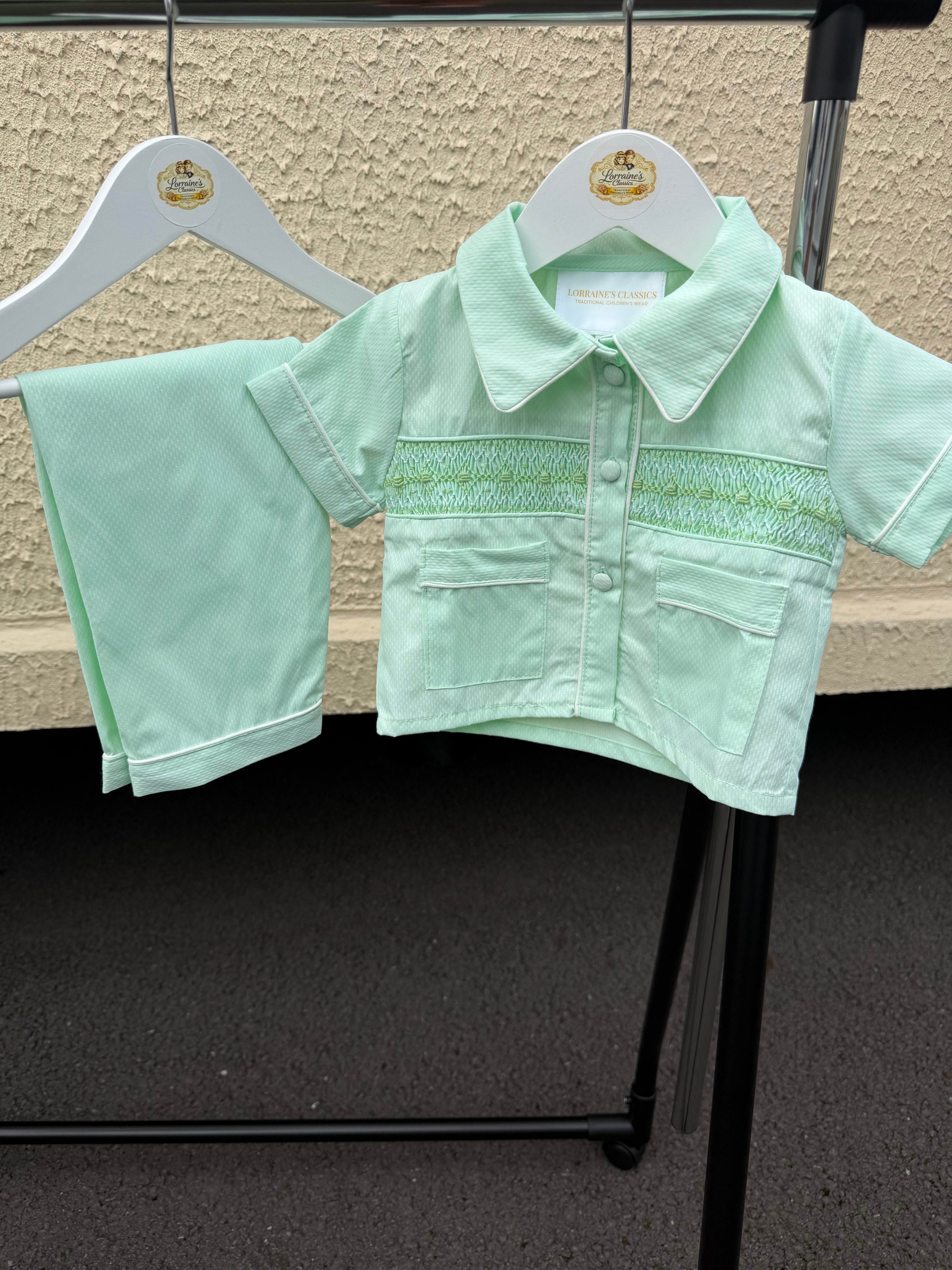 Boys Mint Green Pyjamas