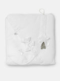 White Bath Set - towel ,bib and Dummy clip