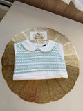Boys smocked Babygrow